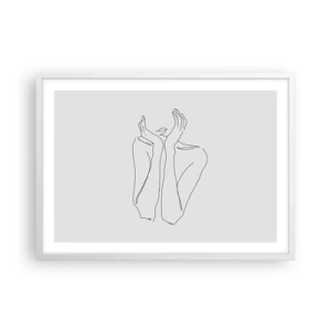 Poster in einem weißen Rahmen - Wovon Mädchen träumen - 70x50 cm