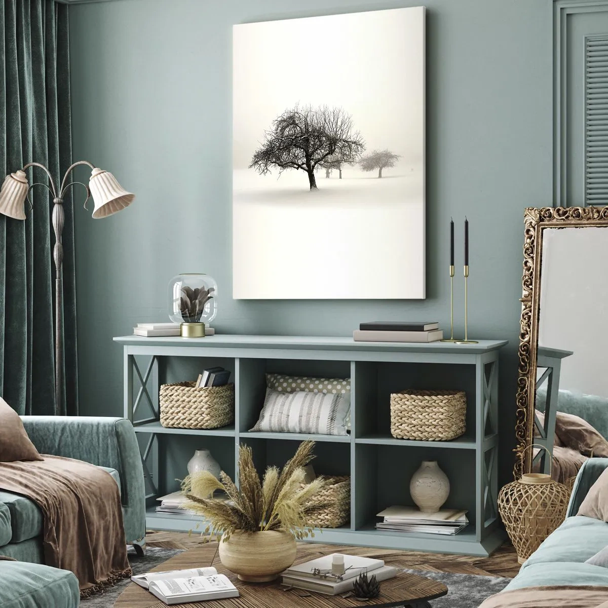 Bild auf Leinwand - Leinwandbild - Winterschlaf - 45x80 cm