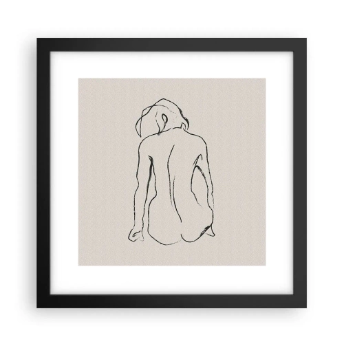 Poster in einem schwarzem Rahmen - Mädchenakt - 30x30 cm