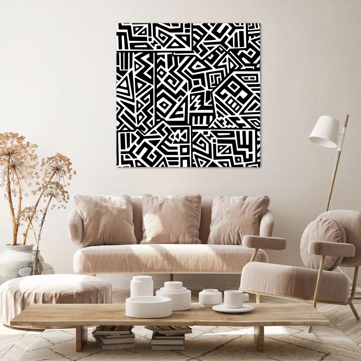 Bild auf Leinwand - Leinwandbild - Präkolumbianische Komposition - 50x50 cm