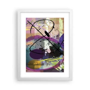 Poster in einem weißen Rahmen - Du kannst geradeaus oder umhergehen - 30x40 cm