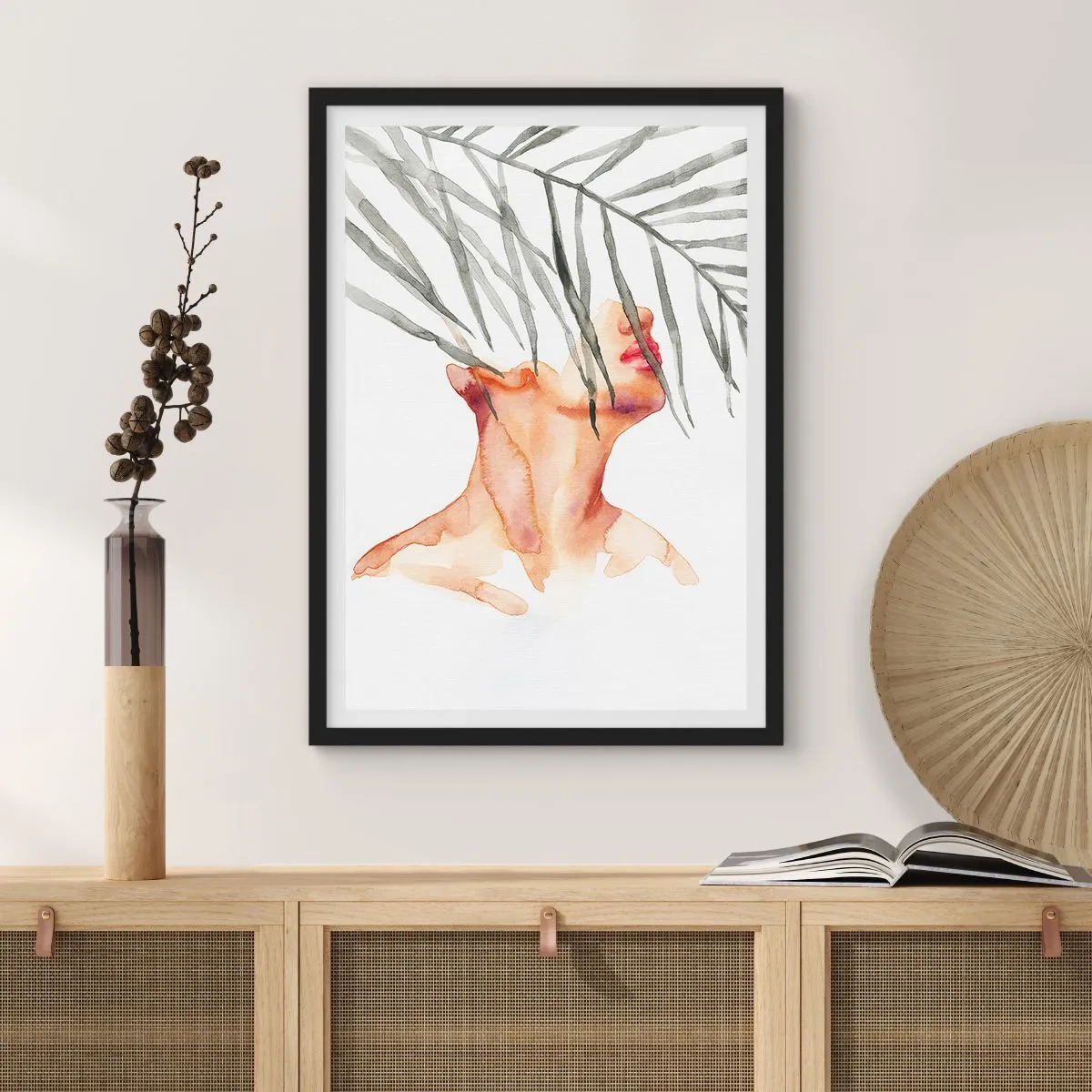 Poster in einem schwarzem Rahmen - Spüre den Puls der Tropen - 61x91 cm