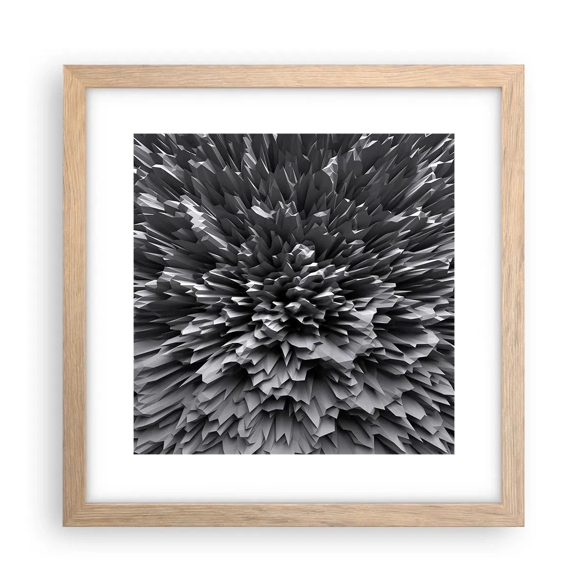 Poster in einem Rahmen aus heller Eiche - Härter kann es nicht werden - 30x30 cm