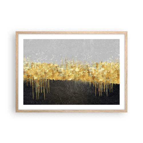 Poster in einem Rahmen aus heller Eiche - Nach innen und nach oben - 70x50 cm