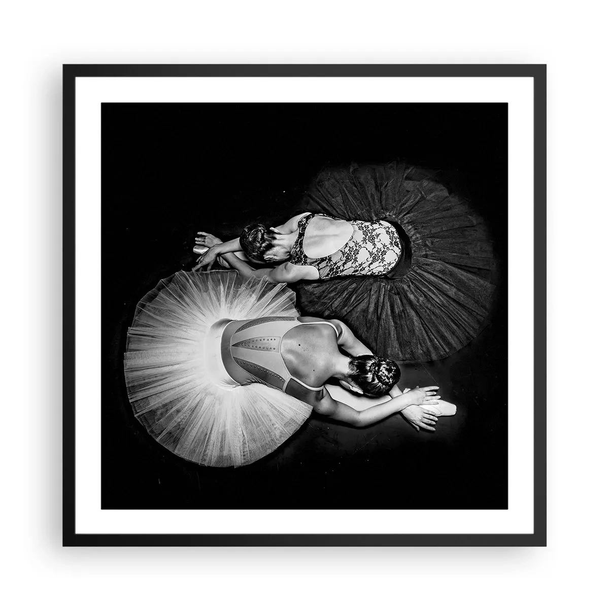 Poster in einem schwarzem Rahmen - Jin und Jang – perfekte Balance - 60x60 cm
