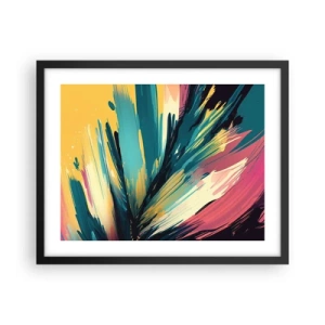 Poster in einem schwarzem Rahmen - Komposition – eine Explosion der Freude - 50x40 cm