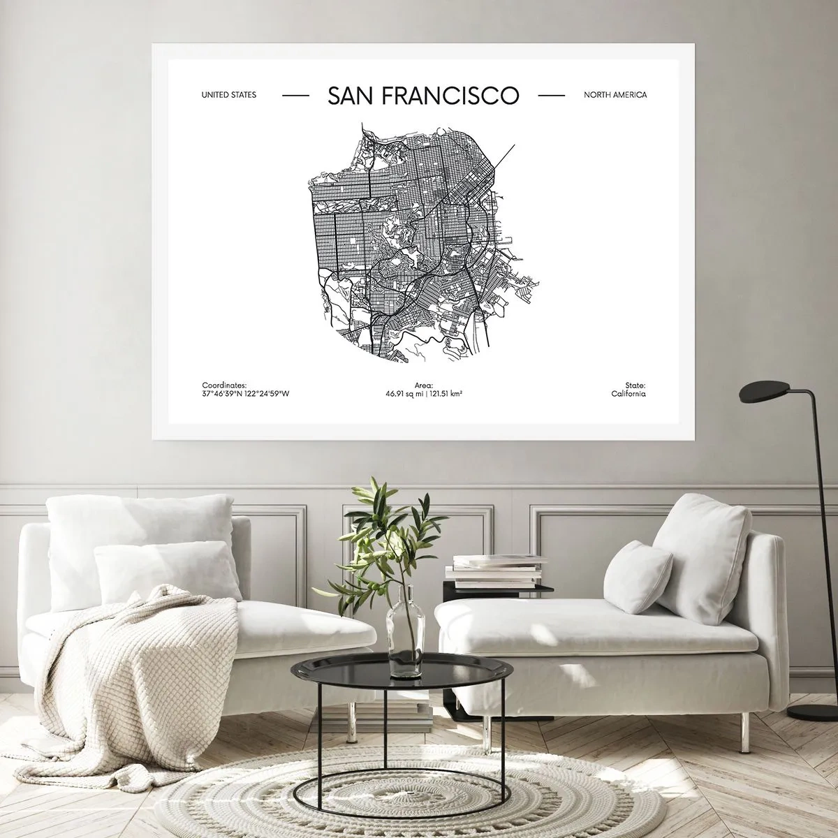 Poster - Anatomie von San Francisco - 91x61 cm