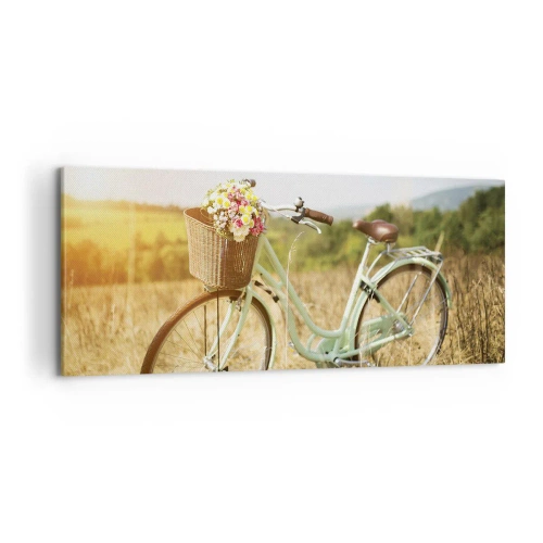 Bild auf Leinwand - Leinwandbild - Ich bleibe eine Weile hier - 100x40 cm