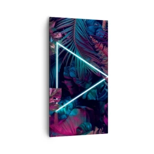 Bild auf Leinwand - Leinwandbild - Garten im Disco-Stil - 55x100 cm