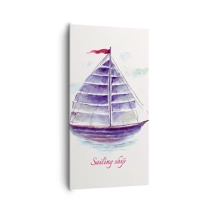 Bild auf Leinwand - Leinwandbild - Volle Segel und ruhiges Wasser - 65x120 cm