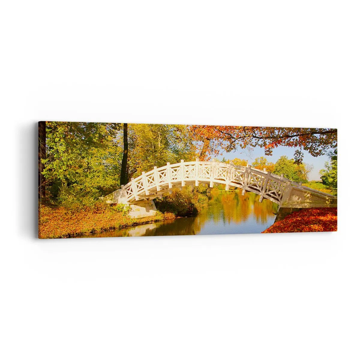 Bild auf Leinwand - Leinwandbild - Auf der weißen Seufzerbrücke - 90x30 cm