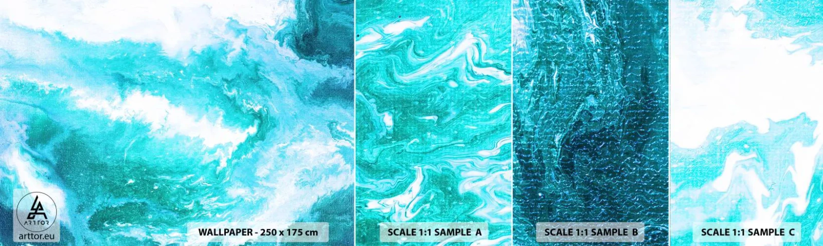 Fototapeten Muster Selbstklebend Deluxe Sticker - Im Kern des Elements - Abstraktion, Stück, Modernes Muster - 100x30 cm