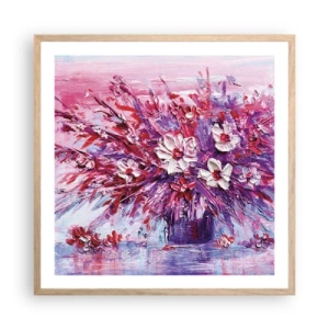 Poster in einem Rahmen aus heller Eiche - Unschuld und Leidenschaft - 60x60 cm