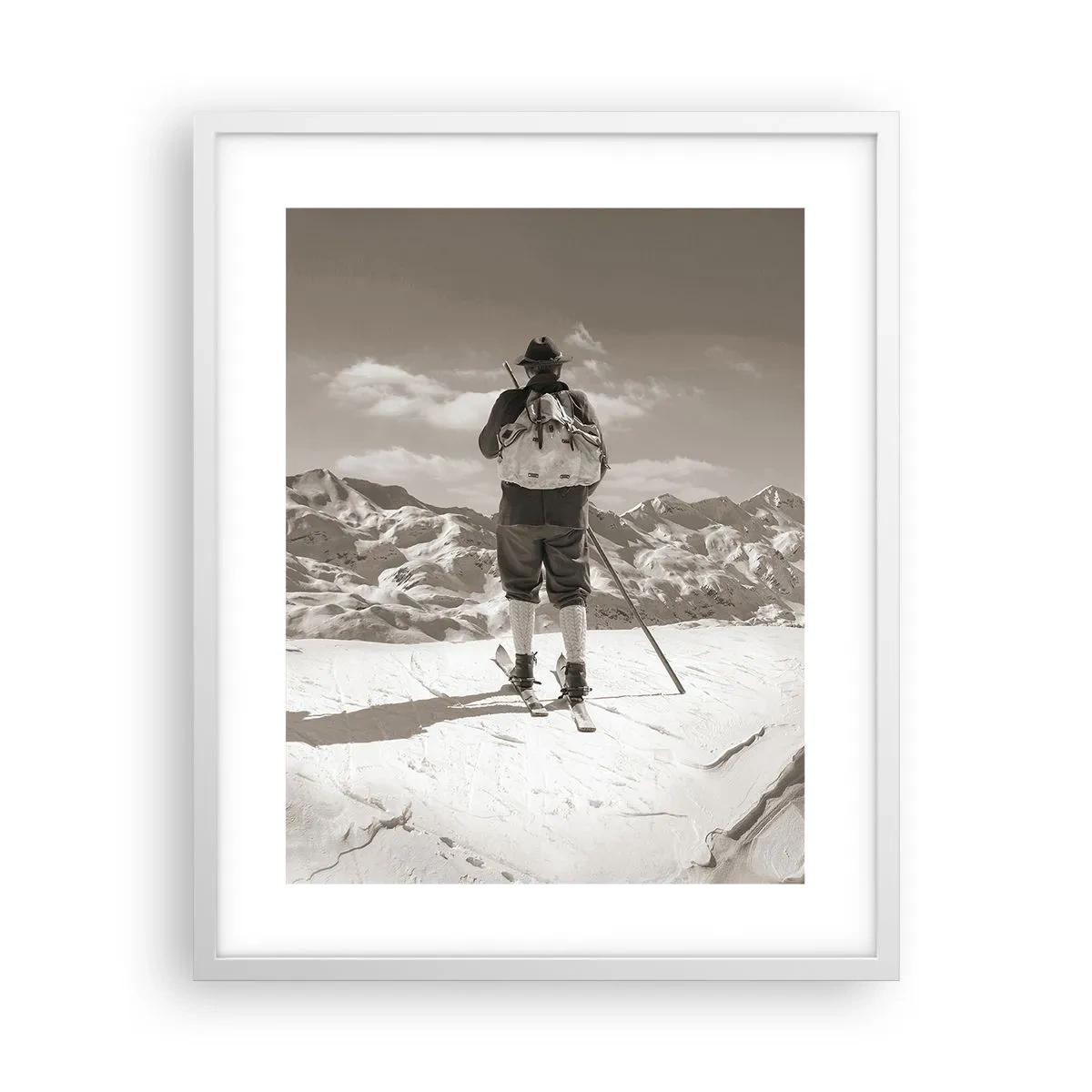 Poster in einem weißen Rahmen - Und die Berge bleiben unverändert - 40x50 cm