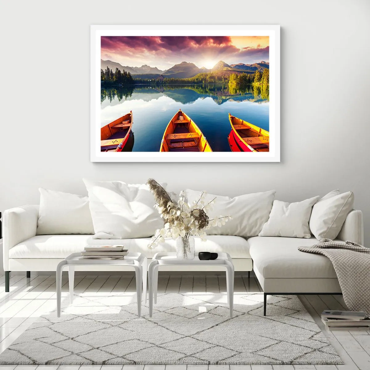 Poster in einem weißen Rahmen - Nichts gegen die Natur - 100x70 cm