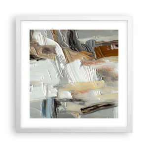 Poster in einem weißen Rahmen - Bunte Schichten - 40x40 cm