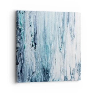 Bild auf Leinwand - Leinwandbild - Blaue Eiszapfen - 30x30 cm