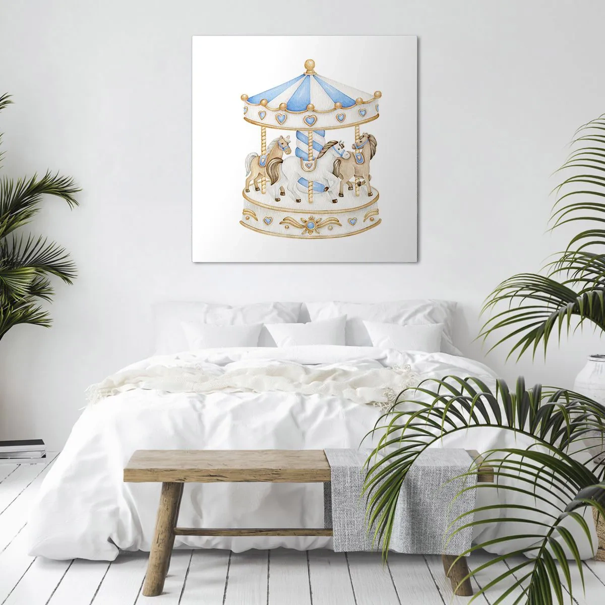 Bild auf Leinwand - Leinwandbild - Süße Kindheit - 60x60 cm