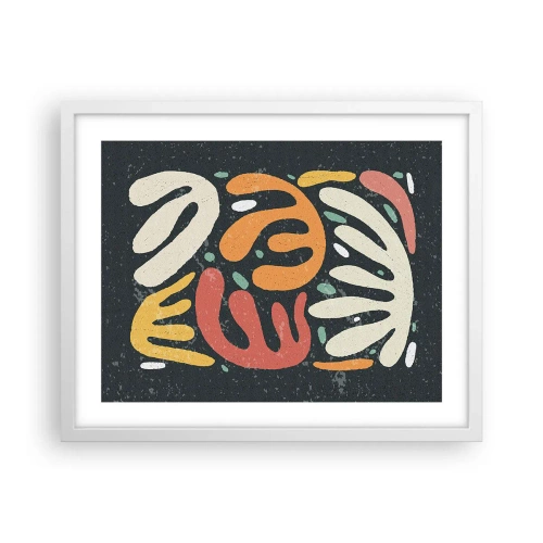 Poster in einem weißen Rahmen - Komposition – Ich erwische dich gleich - 50x40 cm