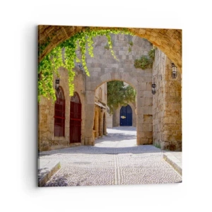 Bild auf Leinwand - Leinwandbild - Die Prozession wird bald erscheinen - 70x70 cm