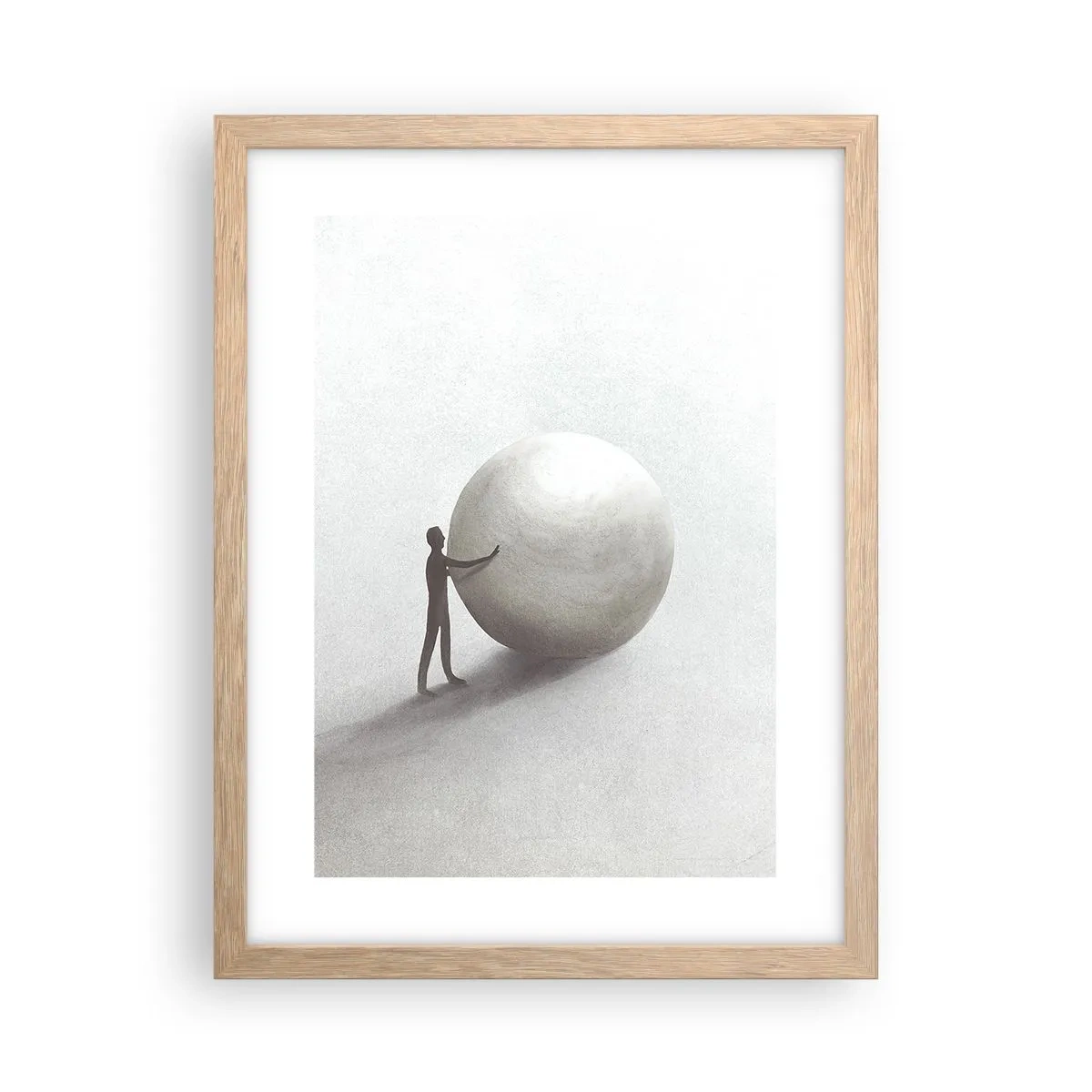 Poster in einem Rahmen aus heller Eiche - Das Spiel des Lebens - 30x40 cm