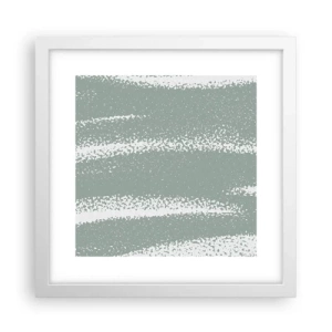 Poster in einem weißen Rahmen - Abstraktion im Winterklima - 30x30 cm