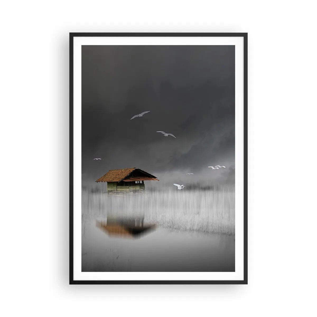 Poster in einem schwarzem Rahmen - Schutz vor Regen - 70x100 cm