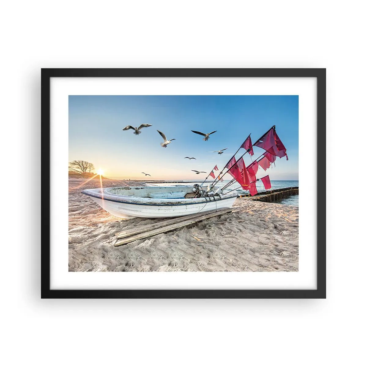 Poster in einem schwarzem Rahmen - Wohlverdiente Ruhe - 50x40 cm