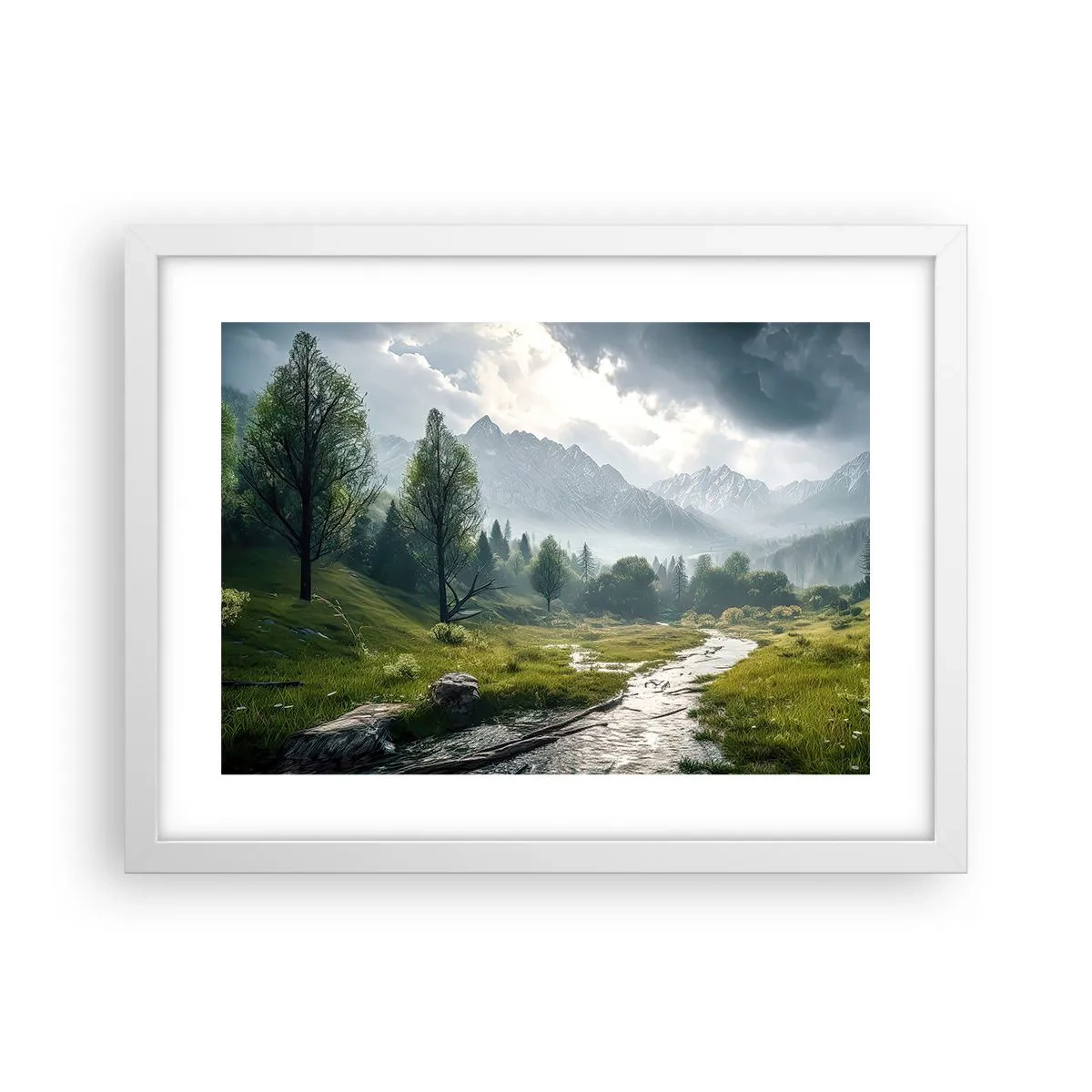 Poster in einem weißen Rahmen - Hin und zurück - 40x30 cm