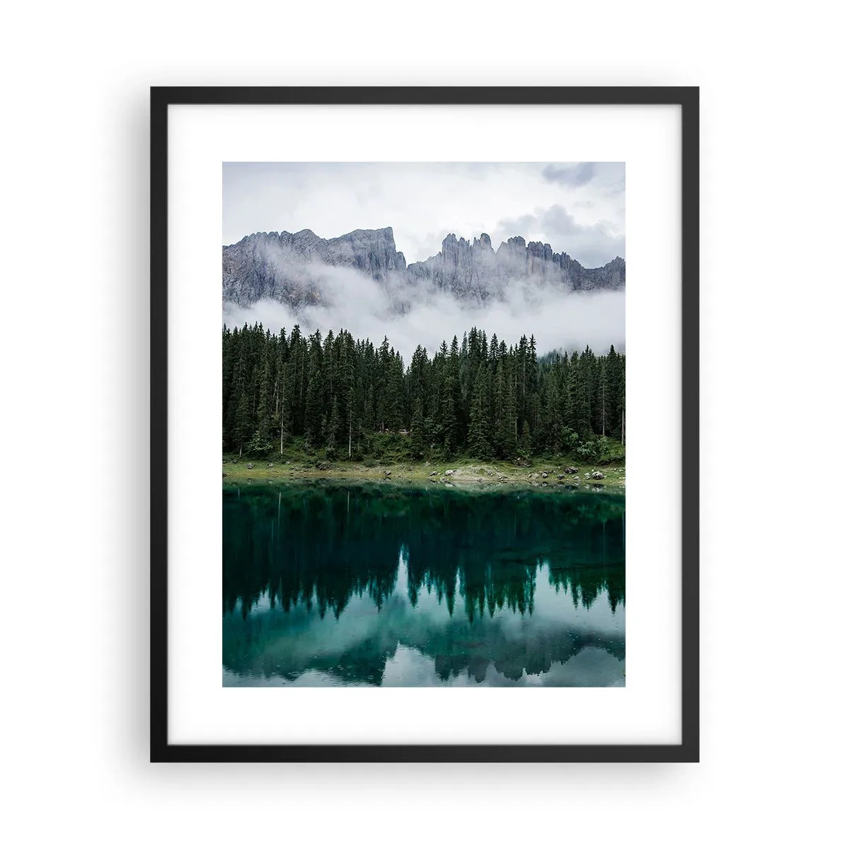 Poster in einem schwarzem Rahmen - Leise, leise, lass uns das Trinkwasser nicht wecken ... - 40x50 cm