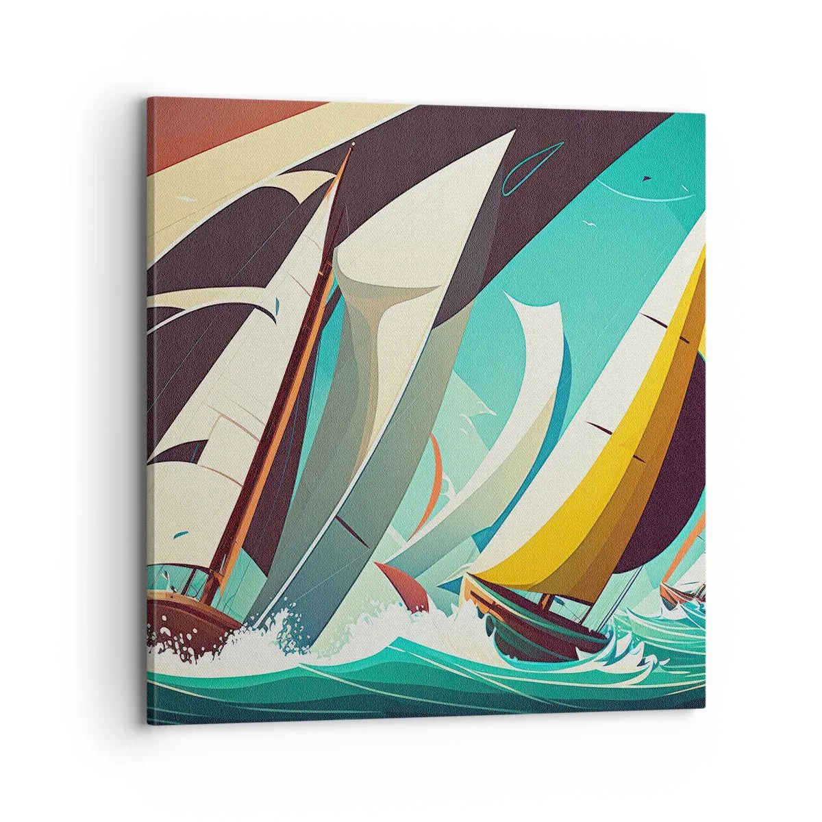 Bild auf Leinwand - Leinwandbild - Viel Glück mit den Elementen - 70x70 cm