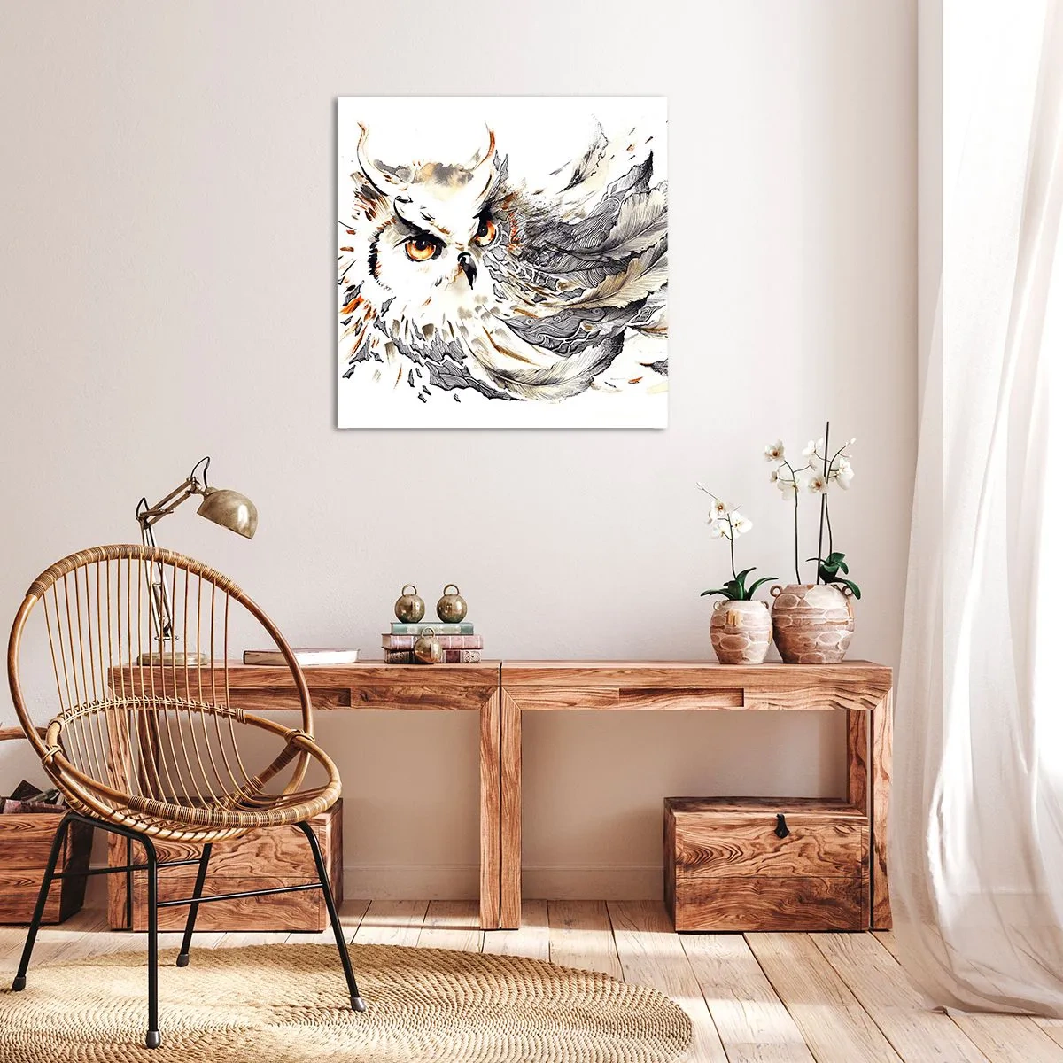 Bild auf Leinwand - Leinwandbild - Sie kam aus der Welt der Magie - 60x60 cm