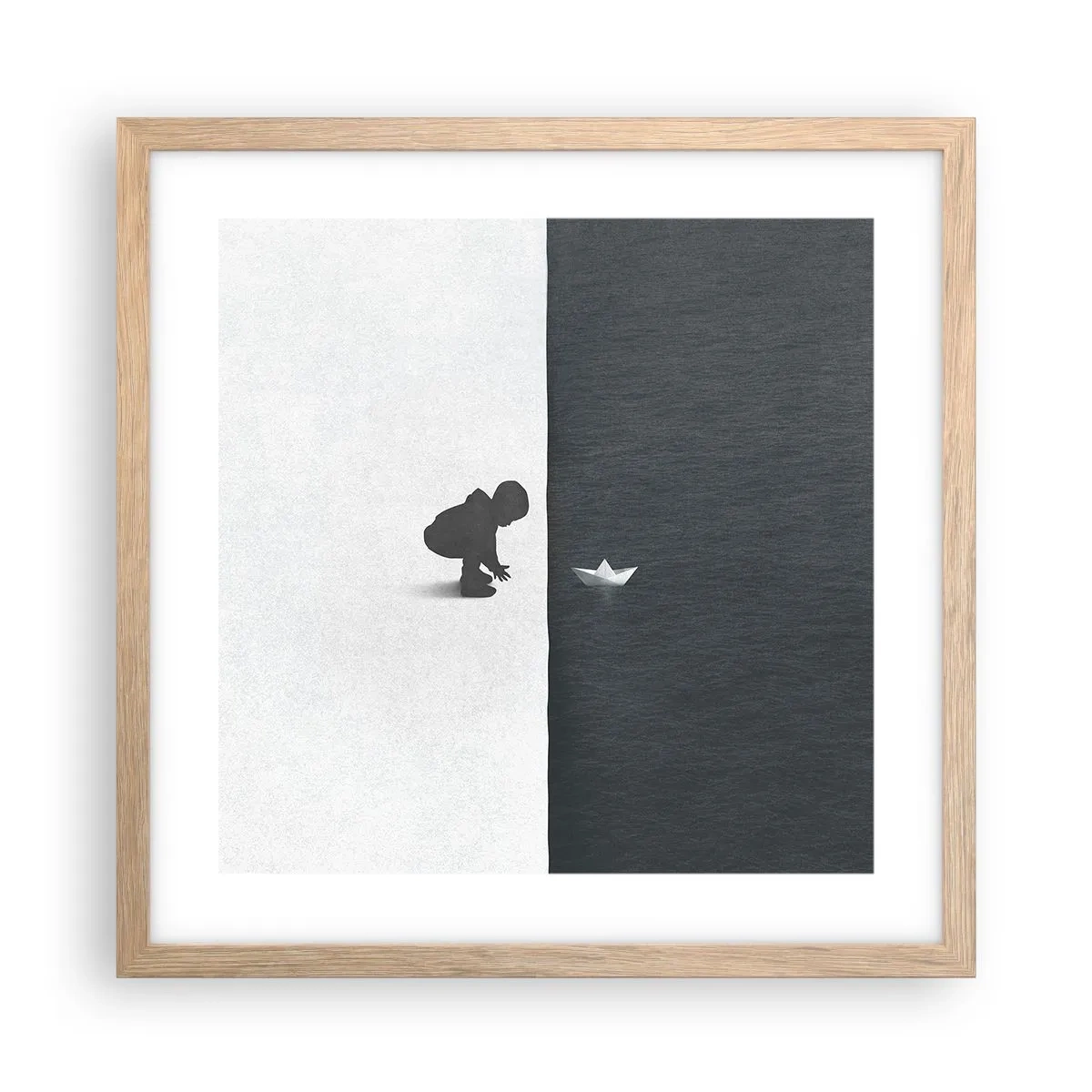 Poster in einem Rahmen aus heller Eiche - Tolle Expedition - 40x40 cm