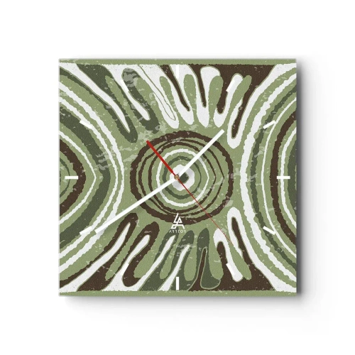 Wanduhr - Glasuhr - Explosion von Emotionen - 40x40 cm