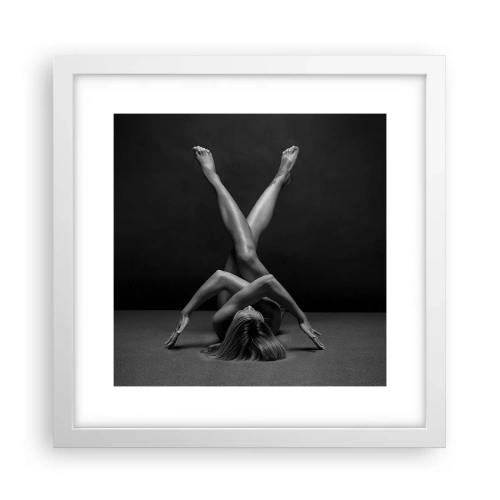 Poster in einem weißen Rahmen - Die Geometrie der Nacktheit - 30x30 cm
