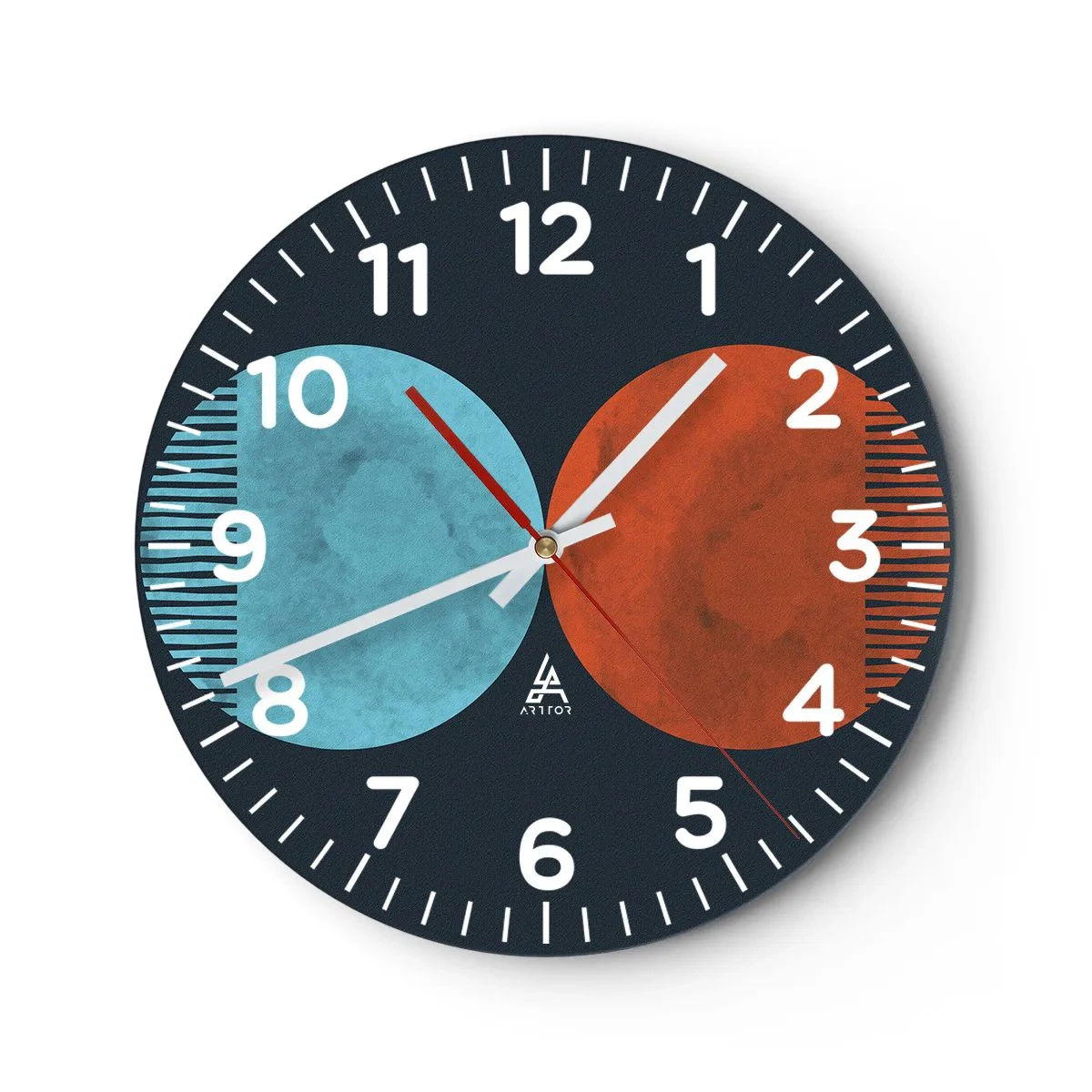 Wanduhr - Glasuhr - Nur Geometrie? - 40x40 cm