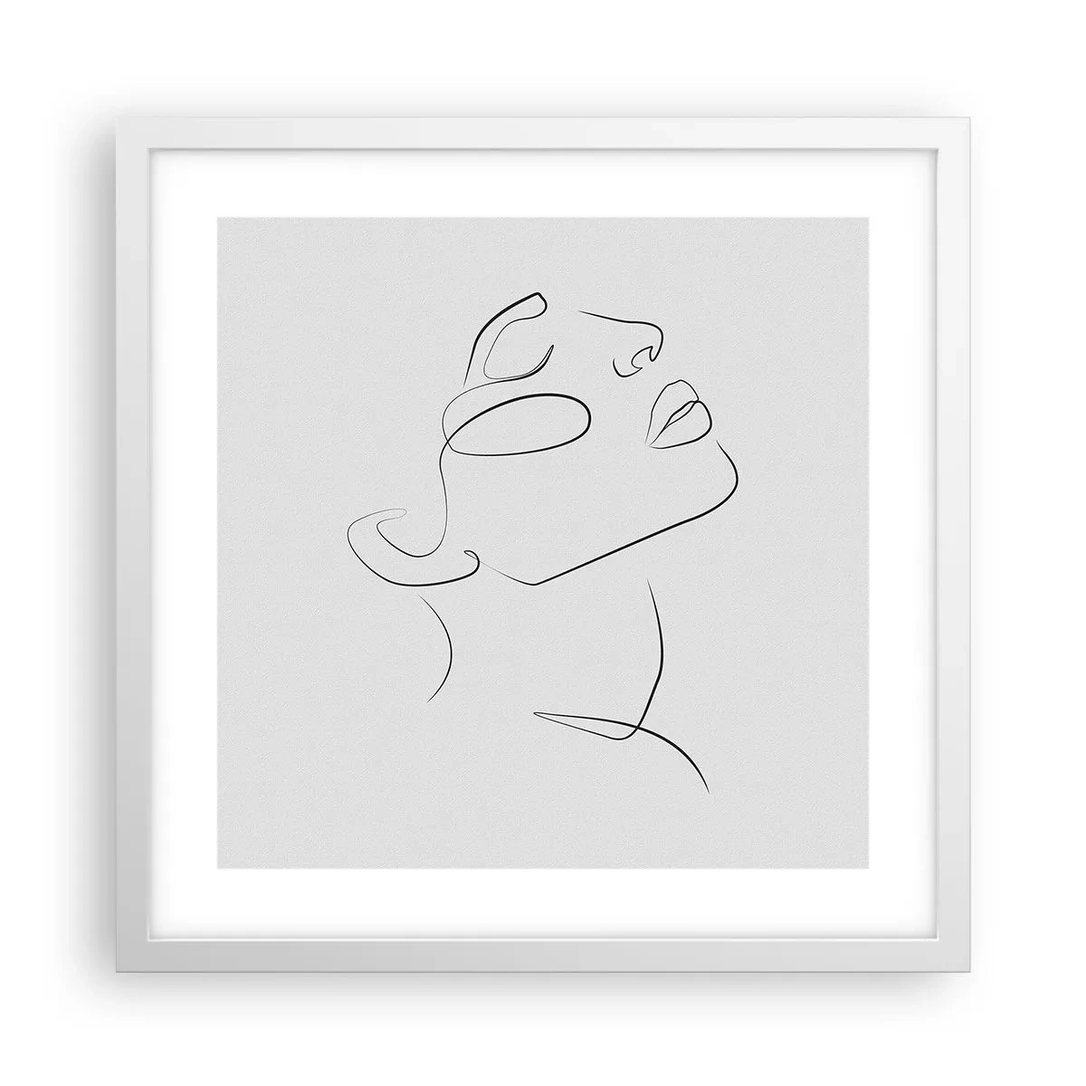 Poster in einem weißen Rahmen - Die Drehungen und Wendungen der Träume - 40x40 cm