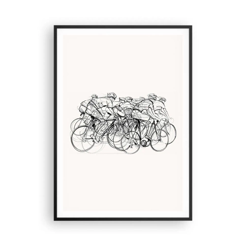 Poster in einem schwarzem Rahmen - Gemeinsam als Team - 70x100 cm