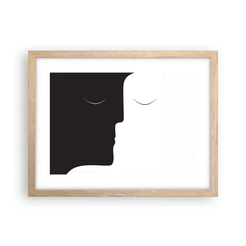 Poster in einem Rahmen aus heller Eiche - Einheit der Gegensätze - 40x30 cm