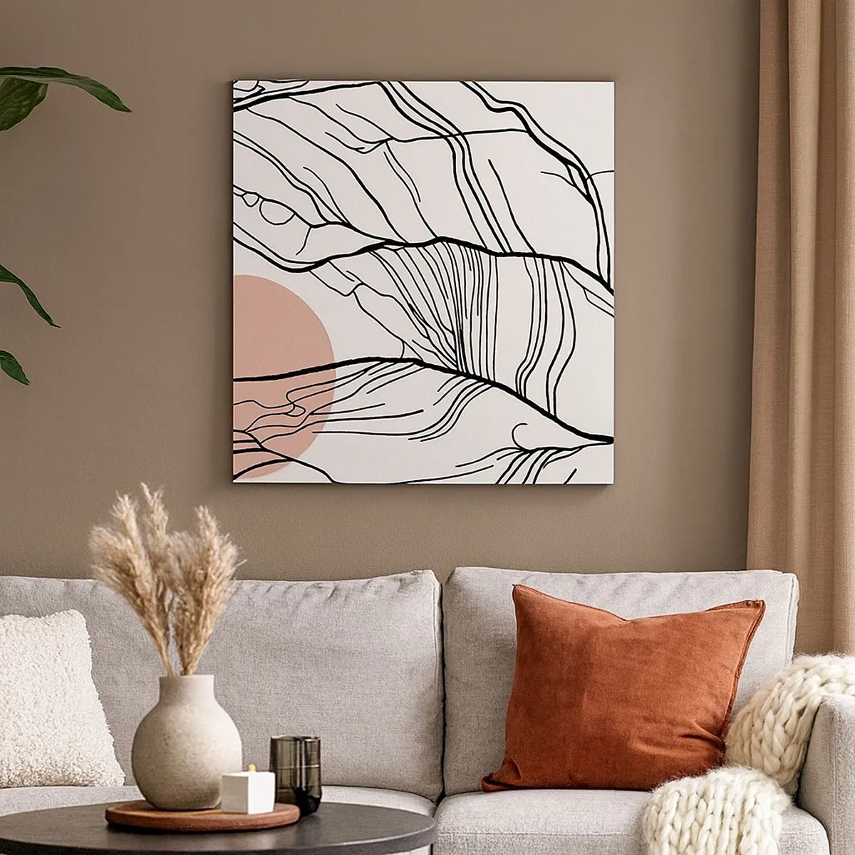 Bild auf Leinwand - Leinwandbild - In einem Netz aus Zweigen - 30x30 cm