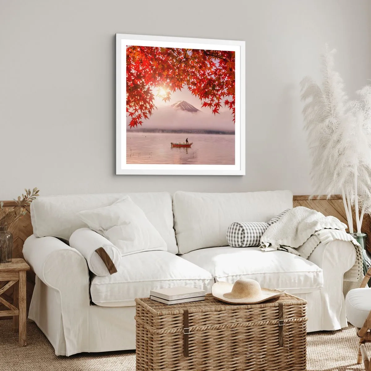 Poster in einem weißen Rahmen - Im japanischen Klima - 30x30 cm