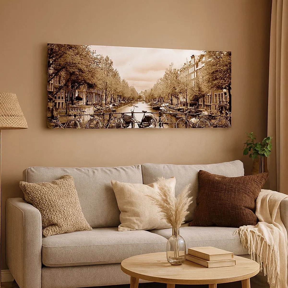 Bild auf Leinwand - Leinwandbild - Niederländische Atmosphäre - 100x40 cm