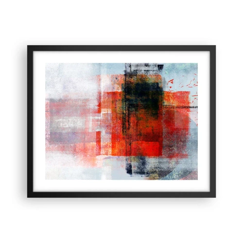 Poster in einem schwarzem Rahmen - Komposition leuchtet - 50x40 cm