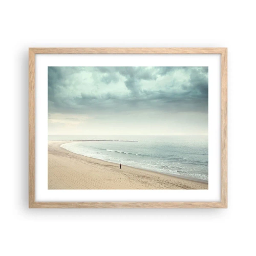 Poster in einem Rahmen aus heller Eiche - Auf der Suche nach Frieden - 50x40 cm