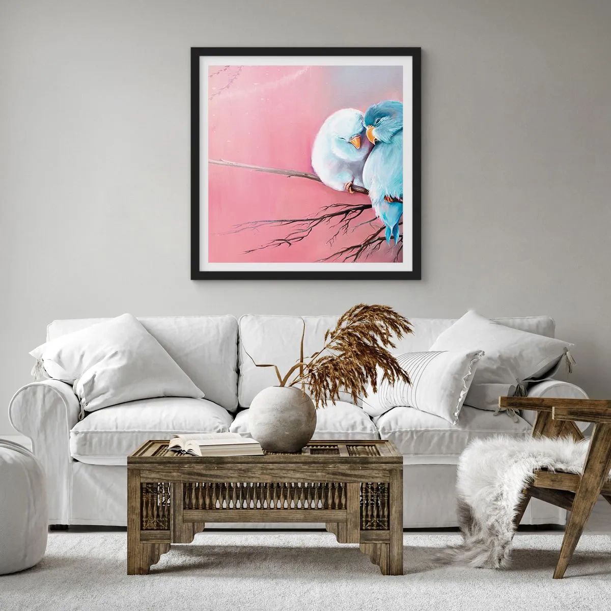 Poster in einem schwarzem Rahmen - Was kann ich hier hinzufügen? ... - 60x60 cm