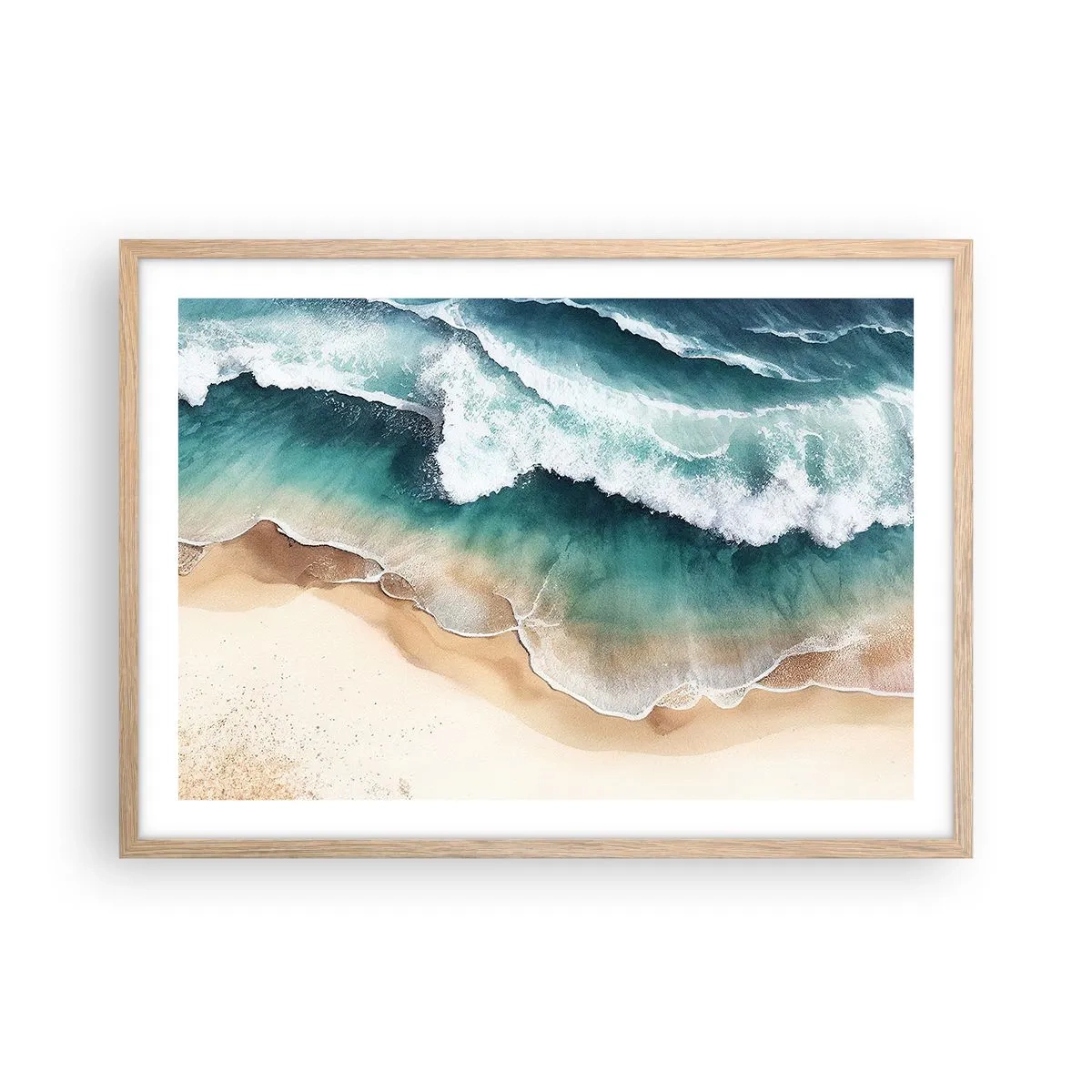 Poster in einem Rahmen aus heller Eiche - Das ewige Treffen - 70x50 cm