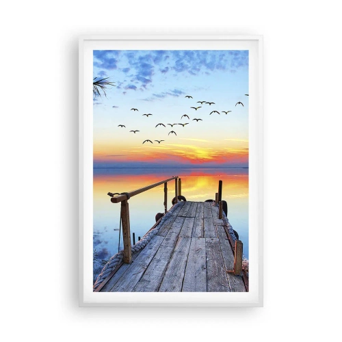 Poster in einem weißen Rahmen - Es ist Zeit, zurückzukehren ... - 61x91 cm