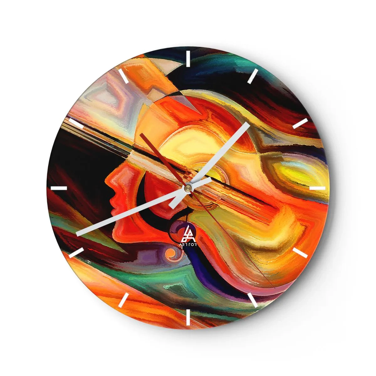 Wanduhr - Glasuhr - Alles ist gut - 40x40 cm