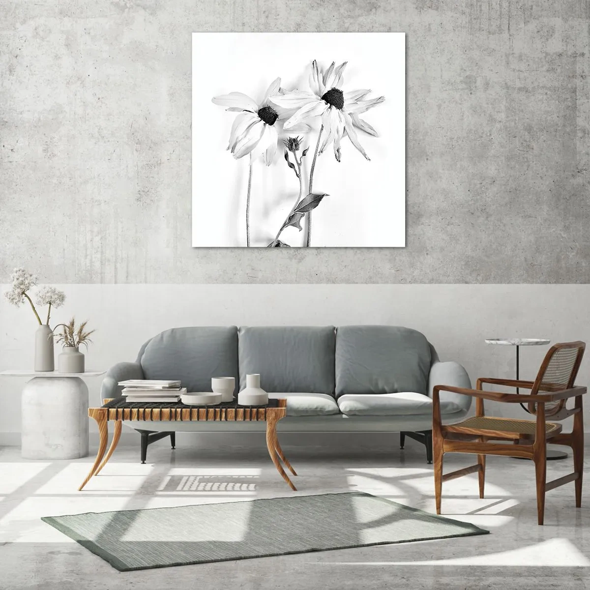 Glasbild - Bild auf glas - Niemand will allein sein - 70x70 cm