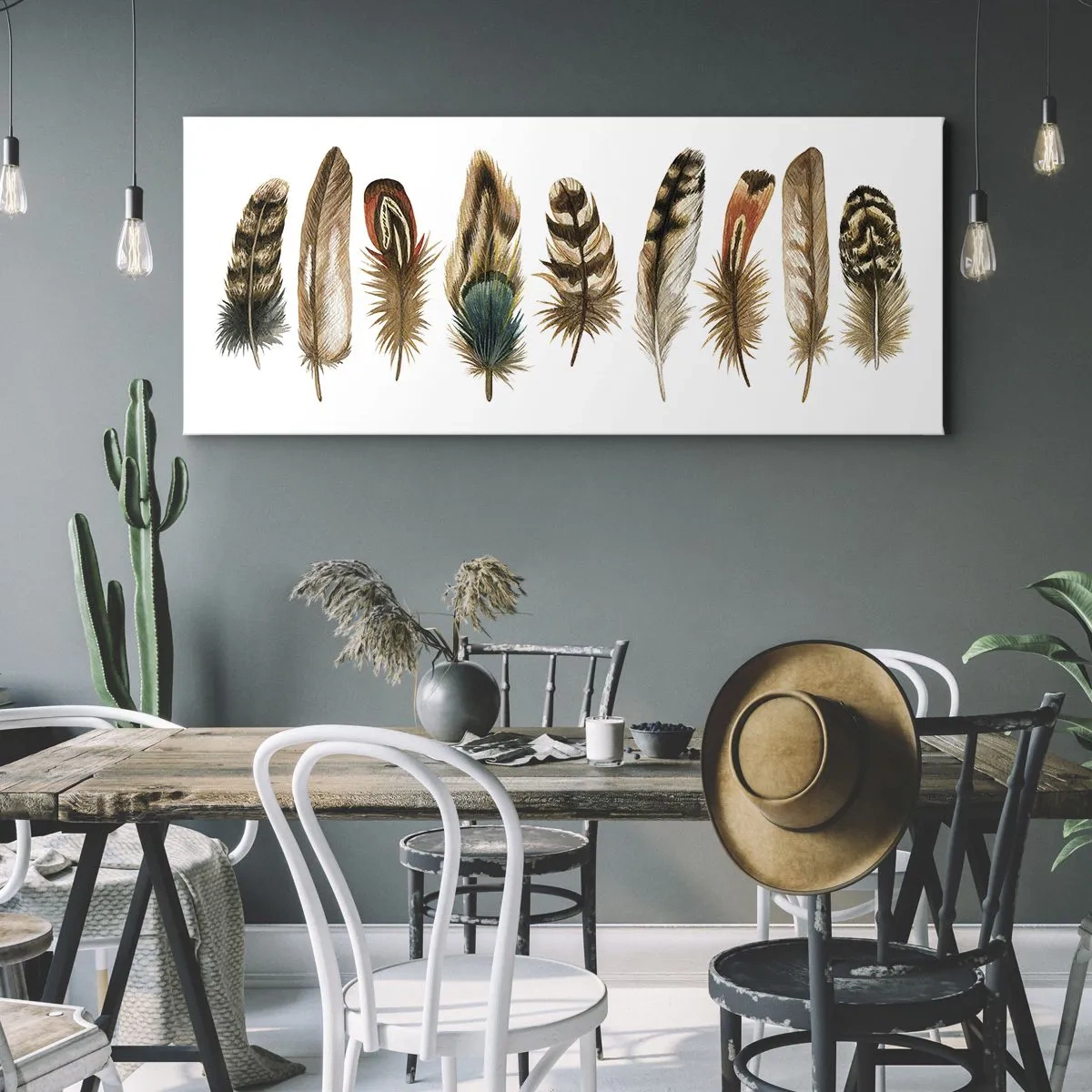 Bild auf Leinwand - Leinwandbild - Eine federleichte Variante - 100x40 cm